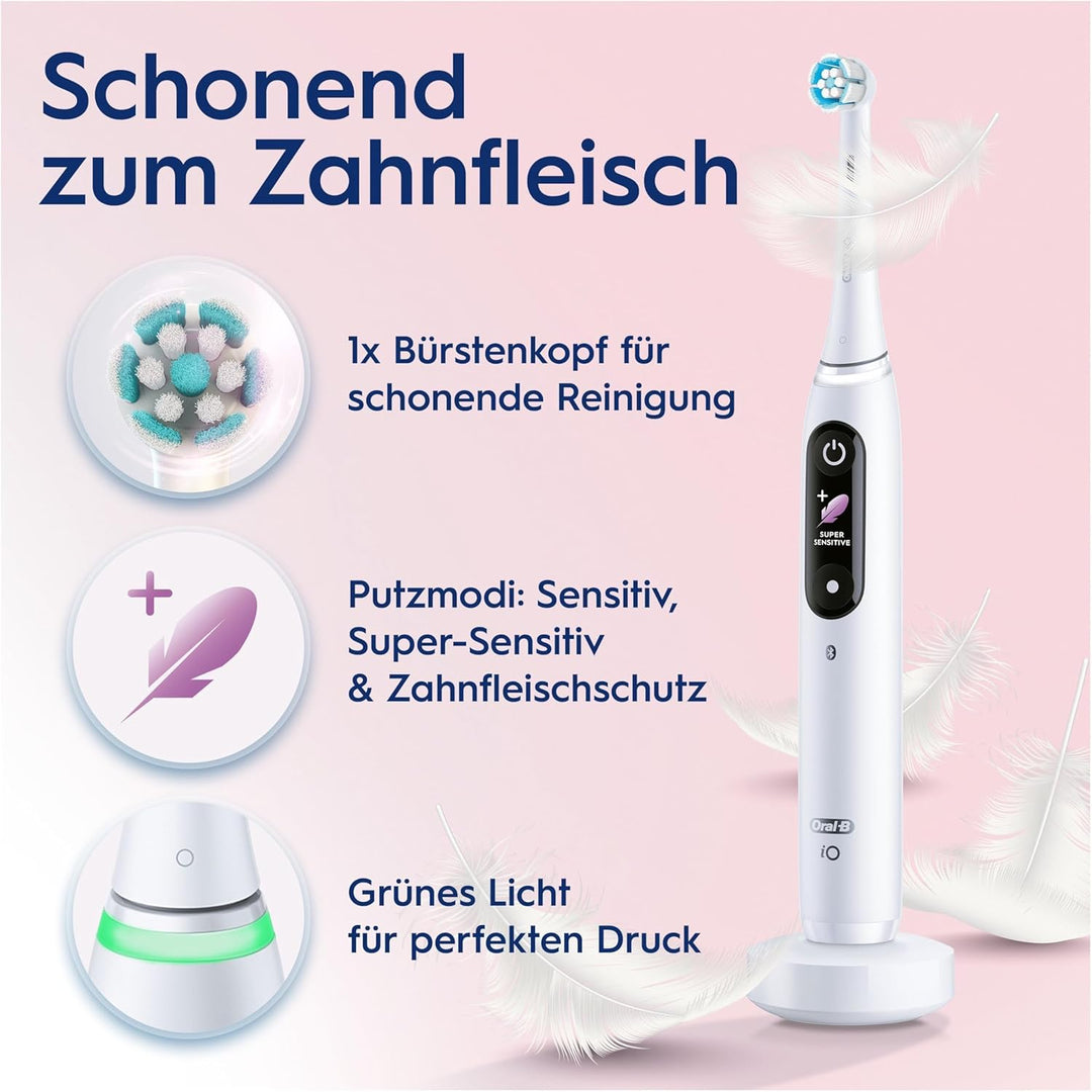 Oral-B iO Series 8 Elektrische Zahnbürste/Electric Toothbrush, 2 Aufsteckbürsten, 6 Putzmodi für Zah