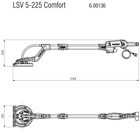 Metabo Langhalsschleifer Set LSV 5-225 Comfort