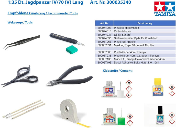 Tamiya 300035340 - 1:35 WWII deutsche Jagdpanzer IV/70 (V) Lang