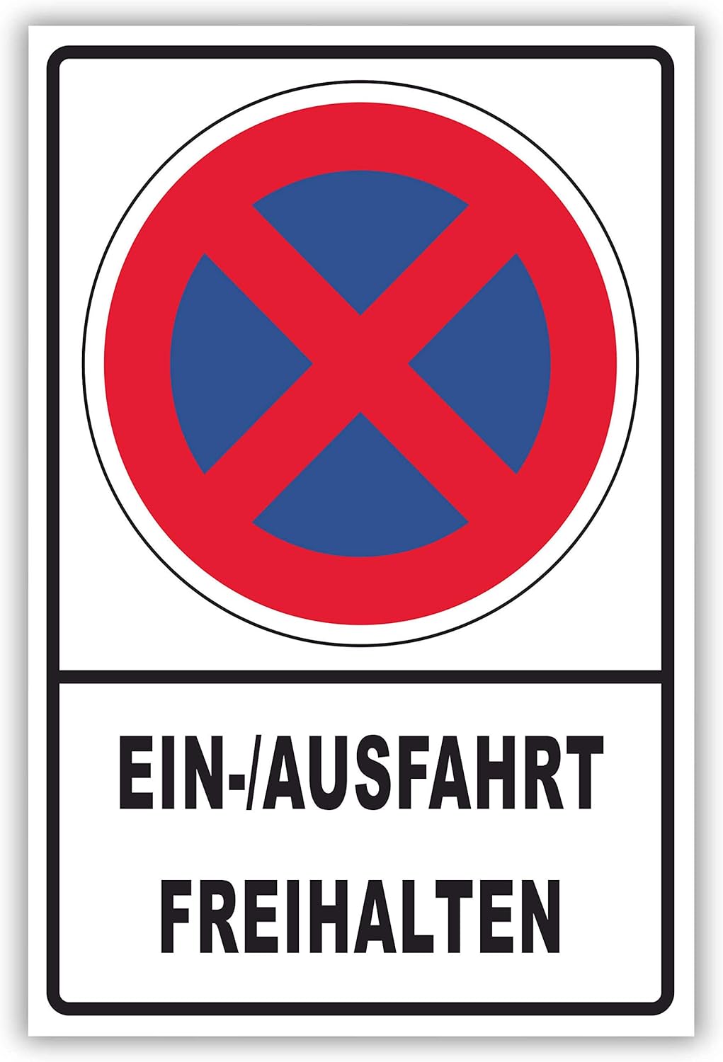 SCHILDER HIMMEL anpassbares Ausfahrt Einfahrt freihalten Schild 59x42cm Kunststoff, Nr 152 eigener T