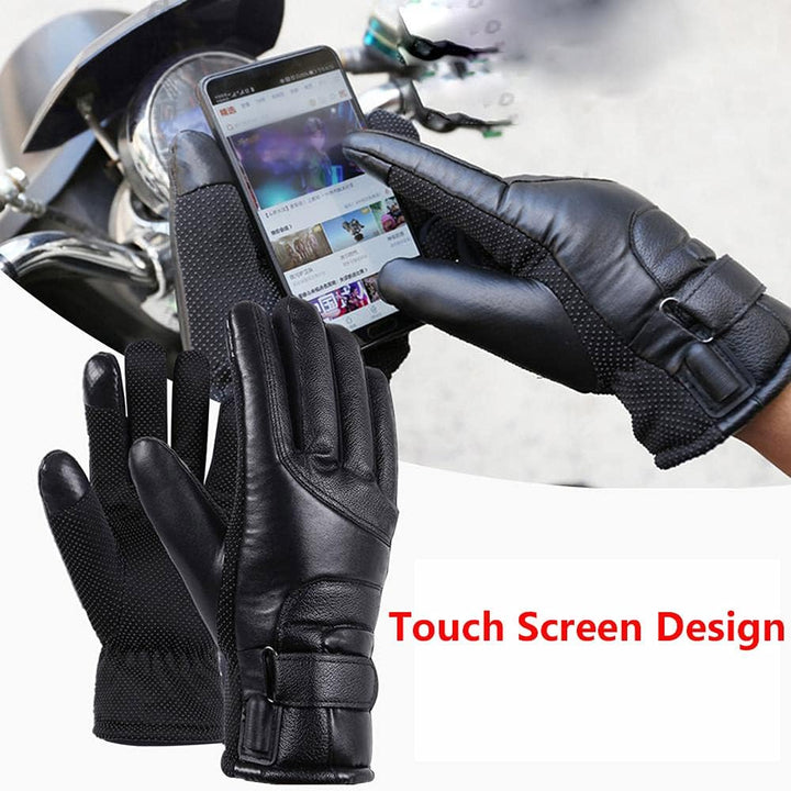 Motorrad elektrisch beheizte Handschuhe, TOTMOX Winter winddichte warme Handschuhe, Unisex USB-betri