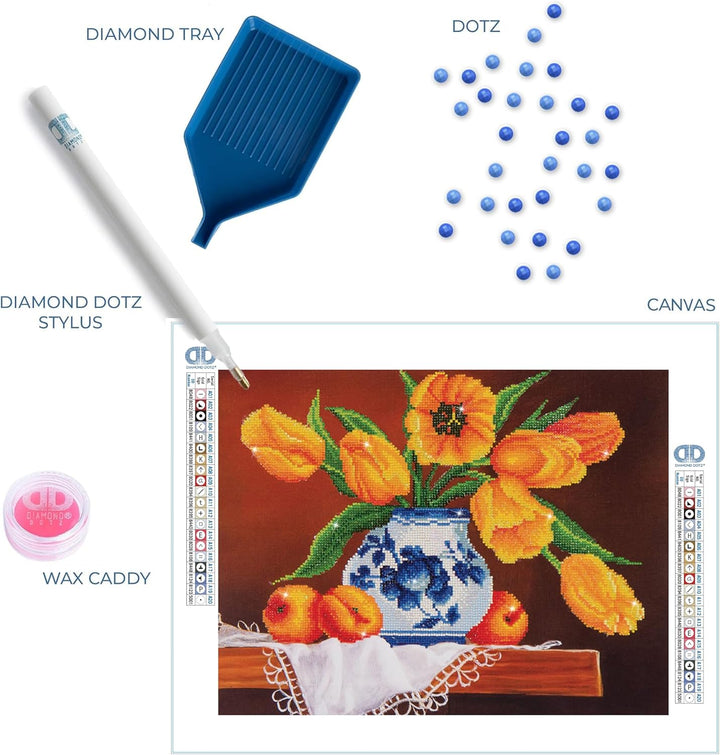 Diamond Dotz Yellow Tulips DD9.004 40.6 x 50.8cm Yellow Tulips, 40.6 x 50.8cm Yellow Tulips