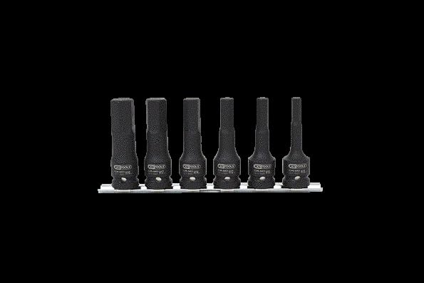 KS Tools 515.1104 1/2" Kraft-Bit-Stecknuss-Satz, lang, 6-tlg.