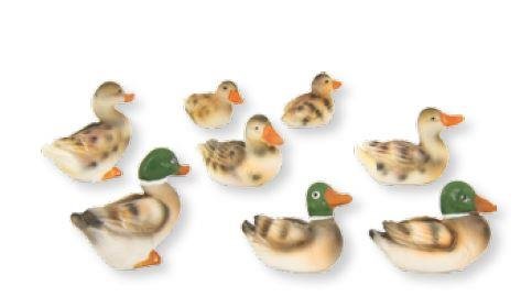 Unbekannt Krippenzubehör Entenset 8tlg. Höhe 3cm geeignet für 11-19cm Figuren