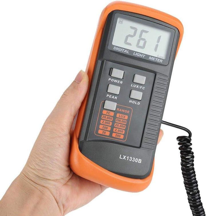 Estink LX1330B Digital Luxmeter, LCD Display Lichtmessgerät, 0-200.000 Lux Messbereich, Beleuchtungs