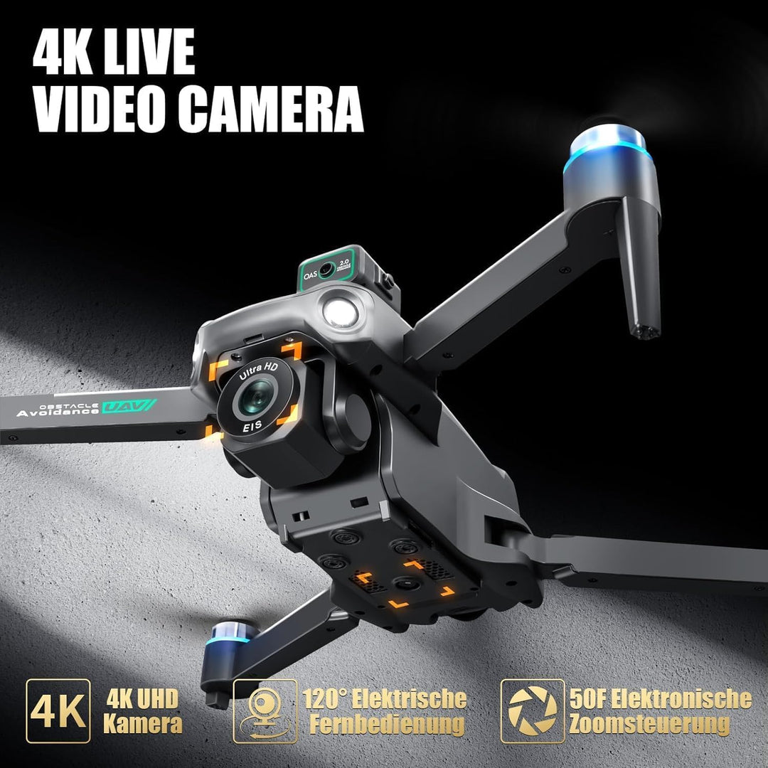 OBEST GPS Drohne mit 4K Kamera für Erwachsene Faltbare FPV Drone Fernbedienung mit 5.9" Bildschirm S