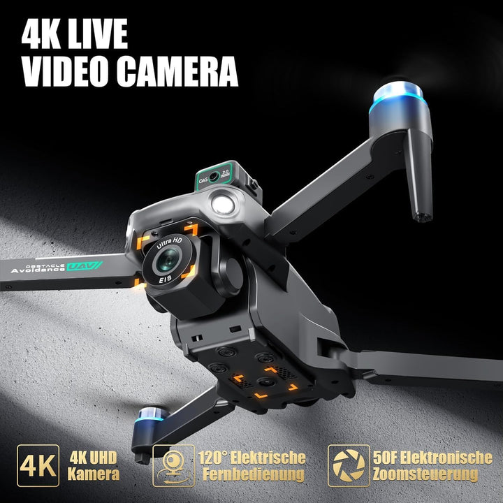 OBEST GPS Drohne mit 4K Kamera für Erwachsene Faltbare FPV Drone Fernbedienung mit 5.9" Bildschirm S