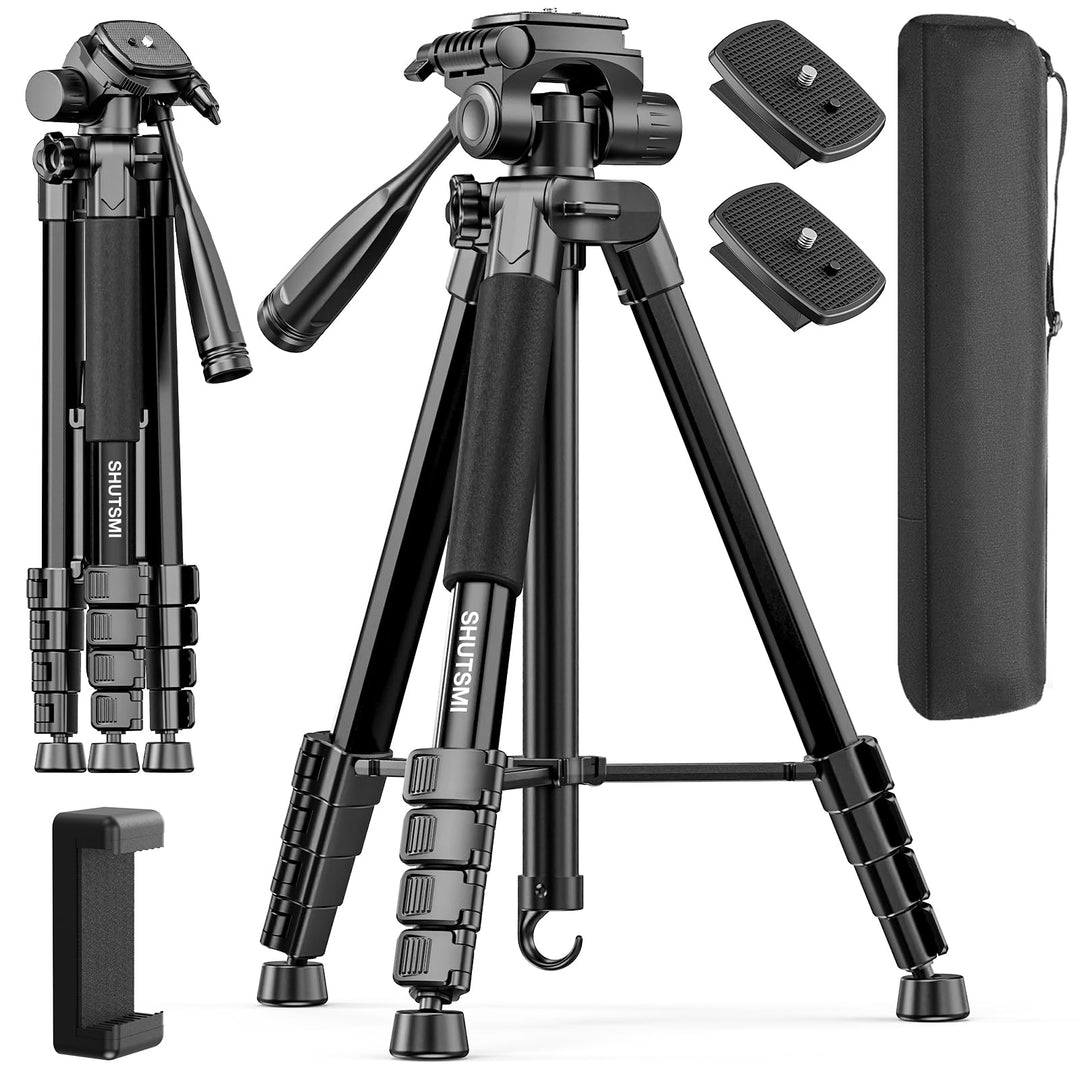 184cm Kamera Stativ, Leichtes stativ，EIN stativ，Fotostativ mit Tragetasche/Handyhalterung,robuster S
