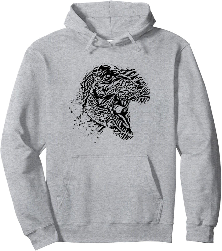 T-Rex Schädel Motiv Tyrannosaurus Rex Urzeit Dinosaurier Pullover Hoodie
