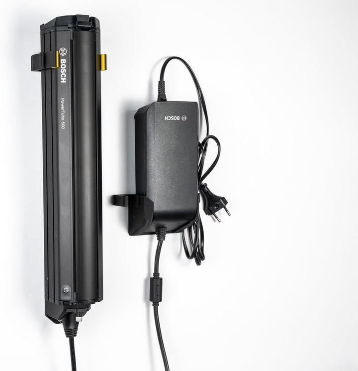 E Bike Akkuhalterung oder Ladegerätehalter mit Schnell-Klicksystem – Akku einklicken &amp; sofort laden