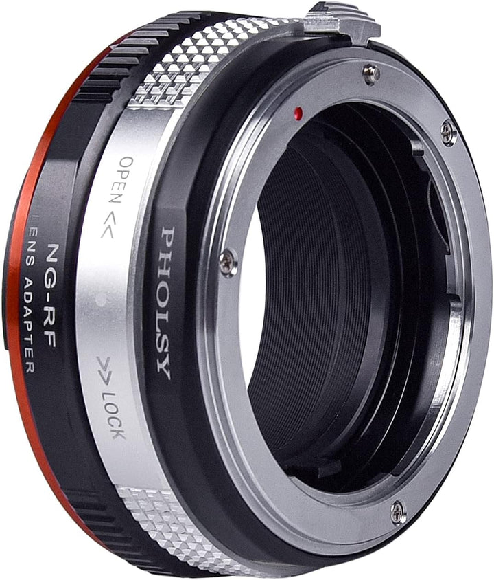 PHOLSY Objektivadapter Manueller Fokus mit dem Blendensteuerring Kompatibel mit Nikon G/F/AI/AIS/D/A