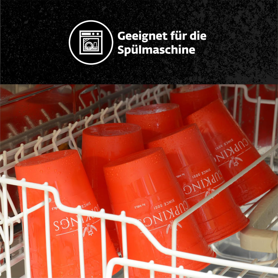 CUPKINGS Party Becher Set | 22 Hartplastik Becher Made in Germany | Festival Zubehör & Party Deko |