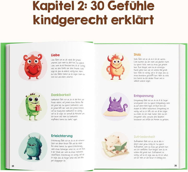 Edubini Gefühlstagebuch Kinder [6-12 Jahre] - Tagebuch Mädchen & Jungs - Gefühle Buch für Umgang mit