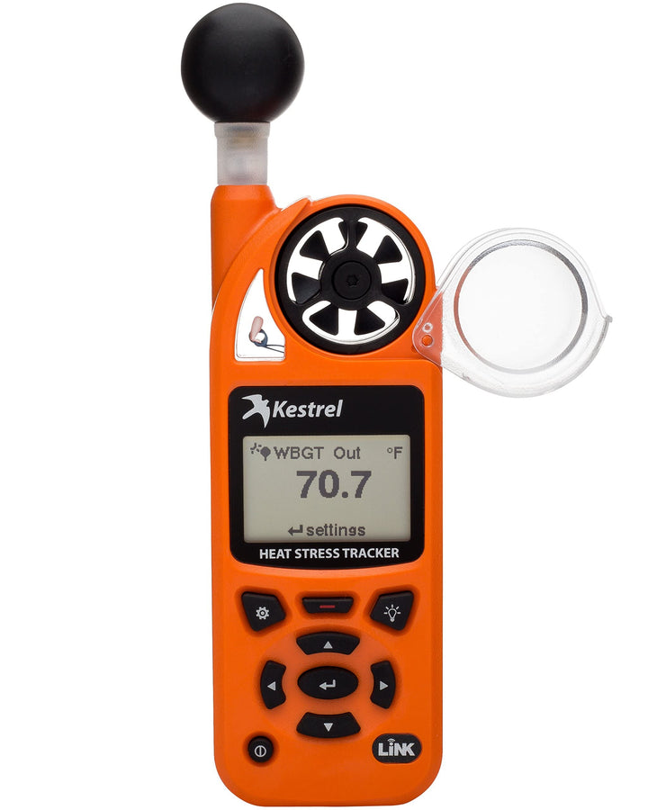 Kestrel 5400 Heat Stress LiNK Enabled Pro mit LiNK, Kompass und Fahnenhalterung, orange, LiNK Enable