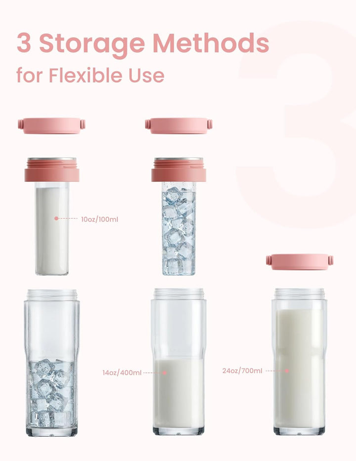 Paruu Tragbarer Muttermilchkühler für draussen, Muttermilch-Kühlflasche aus Edelstahl 304 für 14–23