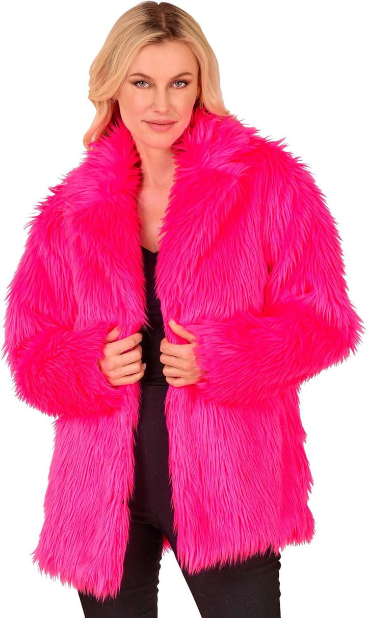 W WIDMANN MILANO Party Fashion - Kunstfell-Jacke für Damen und Herren, Plüschjacke, Kostüm, Party Ou