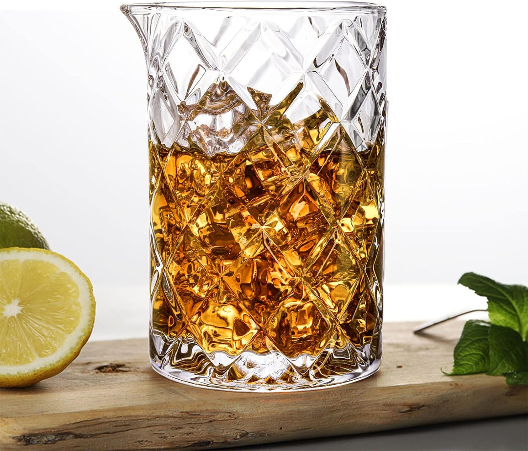 Tebery 2 Stück 700ml Cocktail Mixing Glas, Crystal Cocktail Mixing Krug, dicker Boden nahtlose Bar M