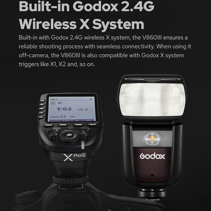 Godox V860III-C Blitz Blitzgerät für Canon Kameras Höhere Kapazität 2600 mAh 1,5 s Wiederaufladezeit