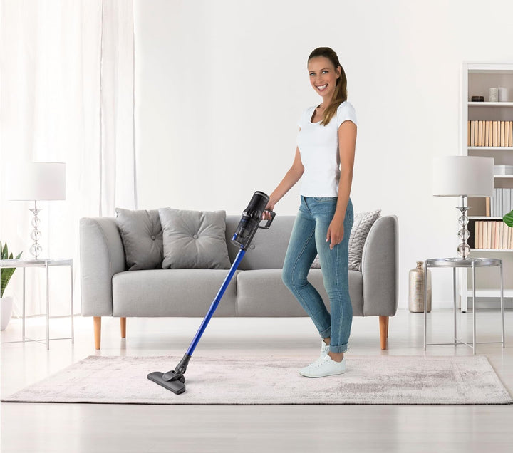 CLEANmaxx Akku-Zyklon-Staubsauger | kabelloser Hand- und Bodenstaubsauger | beutelloser Akkustaubsau