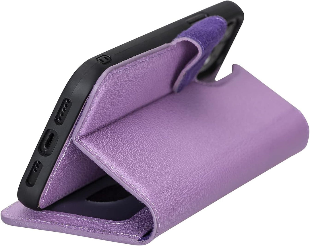 Solo Pelle Lederhülle kompatibel für iPhone 12/12 Pro in 6.1 Zoll abnehmbare Hülle (2in1) inkl. Kart