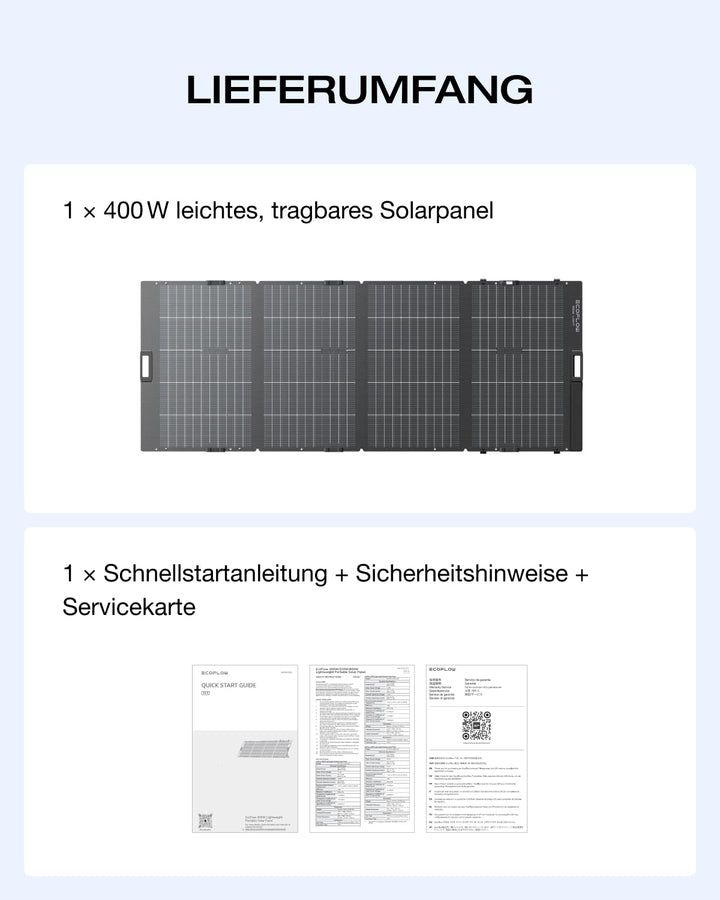 EF ECOFLOW 400W Solar Panel 0% VAT, Solarpanels Faltbar Solarmodul für Delta Pro/Delta Max/Delta Tra