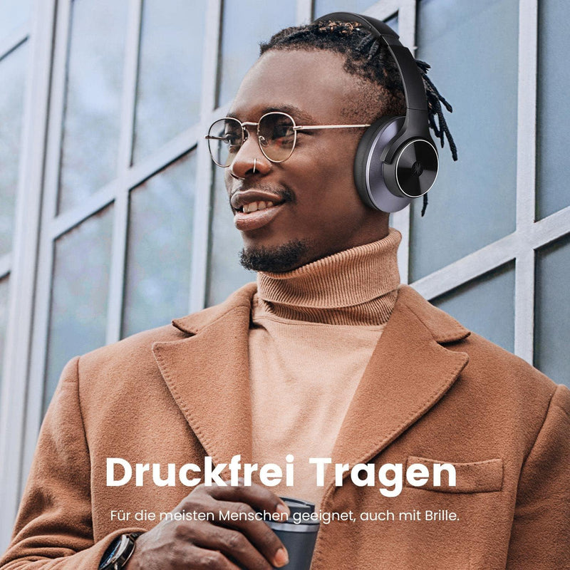 OneOdio A10 Bluetooth Kopfhörer Over Ear mit Hybrid Active Noise Cancelling [Bis zu 62 Std] Kabellos