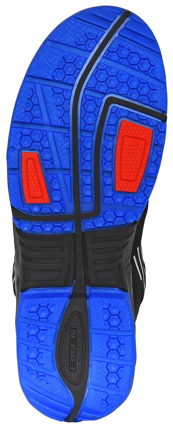 ELTEN Sicherheitsschuhe AMBITION blue Low ESD S1, Herren, sportlich, leicht, schwarz/blau, Stahlkapp