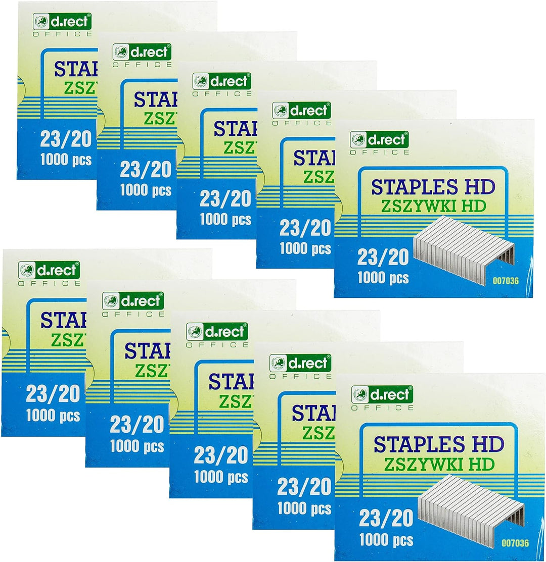 D.RECT Heftklammern 23/20 | Klammern für Büroheftgeräte | Tacker Heftklammern | Hefter Klammern | Ve