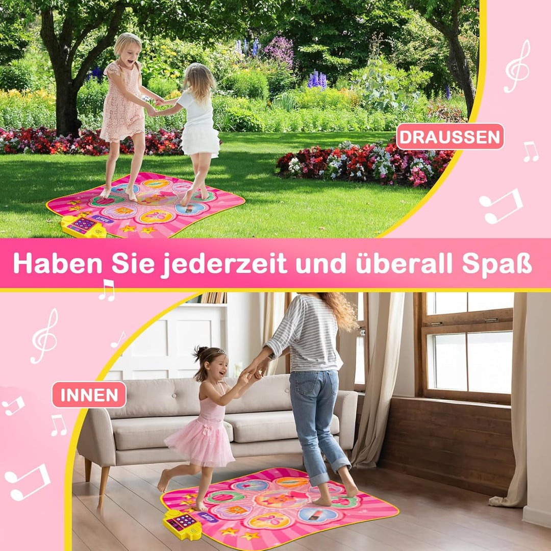 Zookao Tanzmatte Kinder Spielzeug ab 2 3 4 5 6 7 8 Jahre Mädchen Junge, Geschenk Musikinstrumente fü