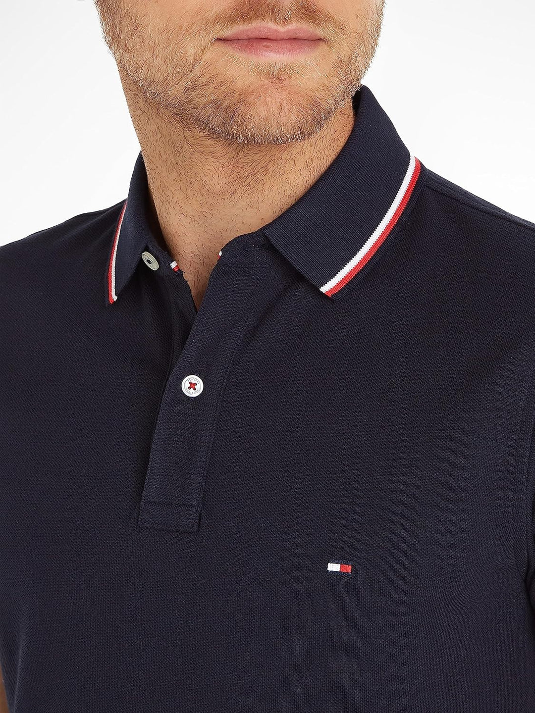 Tommy Hilfiger Herren Kurzarm Poloshirts XS Blau (Desert Sky), XS Blau (Desert Sky)