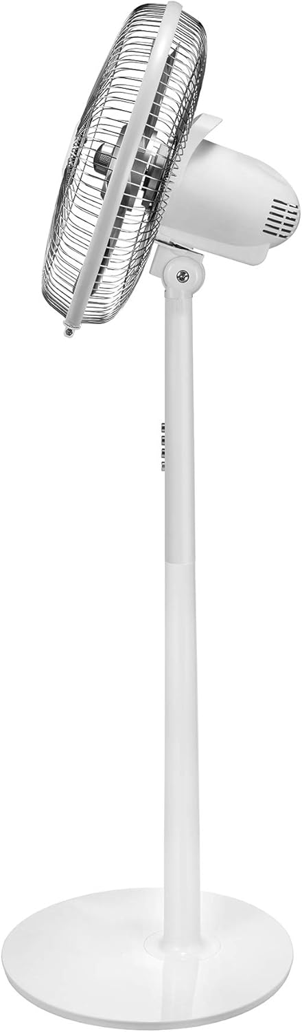 Unold 86820 Silverline Standventilator White - Weiss, 50 W, 3-stufige Geschwindkeitsregelung, Oszill