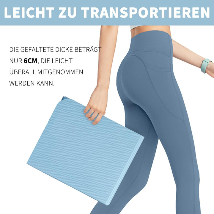 Good Nite Klappbare Yogamatte Rutschfest Tragbare Fitnessmatte Faltbar Leicht Gymnastikmatte Pilates