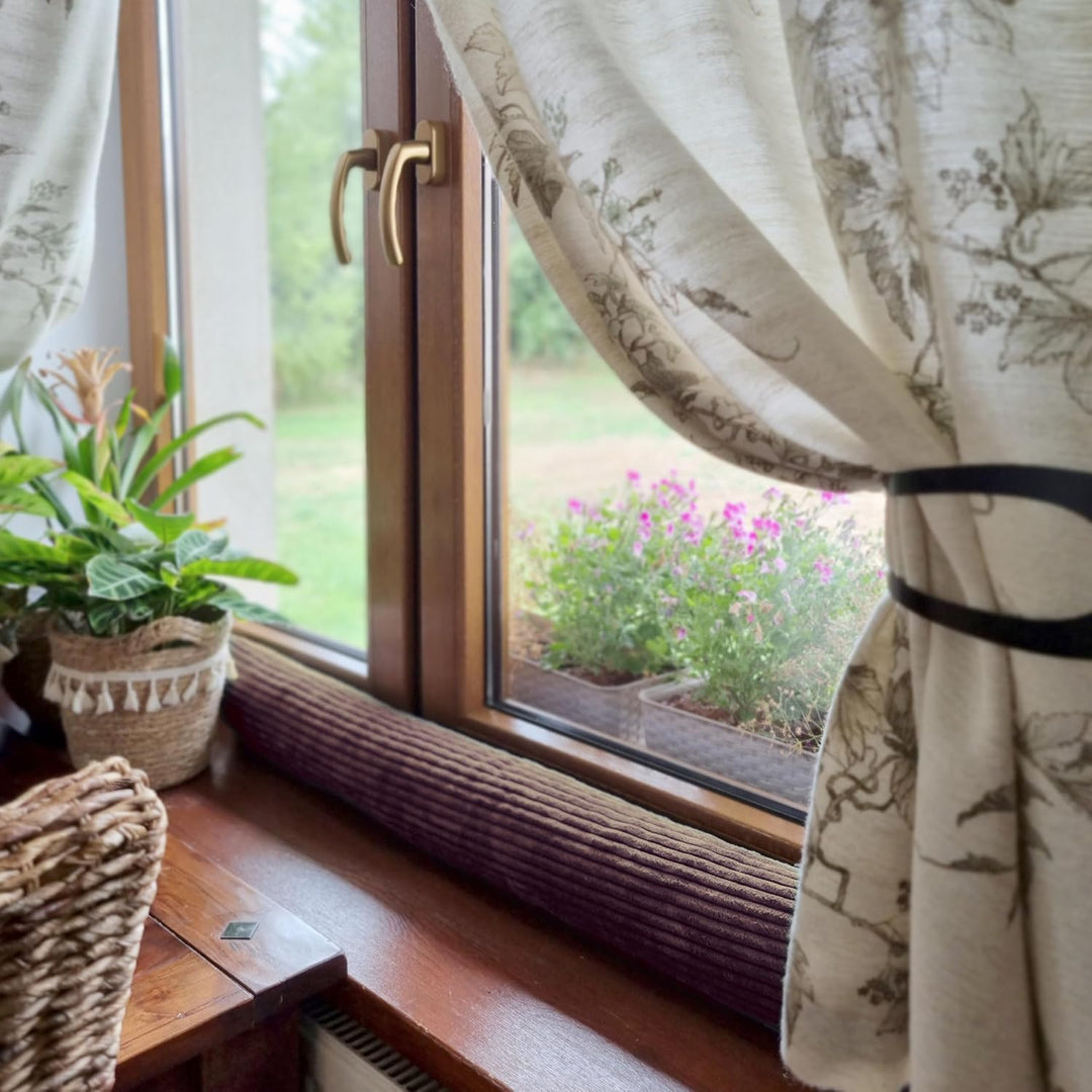 4L Textil Zugluftstopper Durchzugstopper aus Cord Windstopper für Türen und Fenster Luftzugstopper f