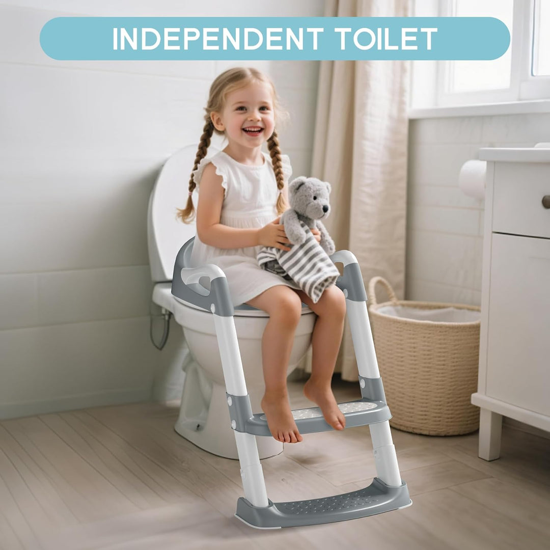 COOSEYA Toilettensitz Kinder, Toilettensitze für Jungen Mädchen, Kinder Toilettensitz mit Treppe,WC