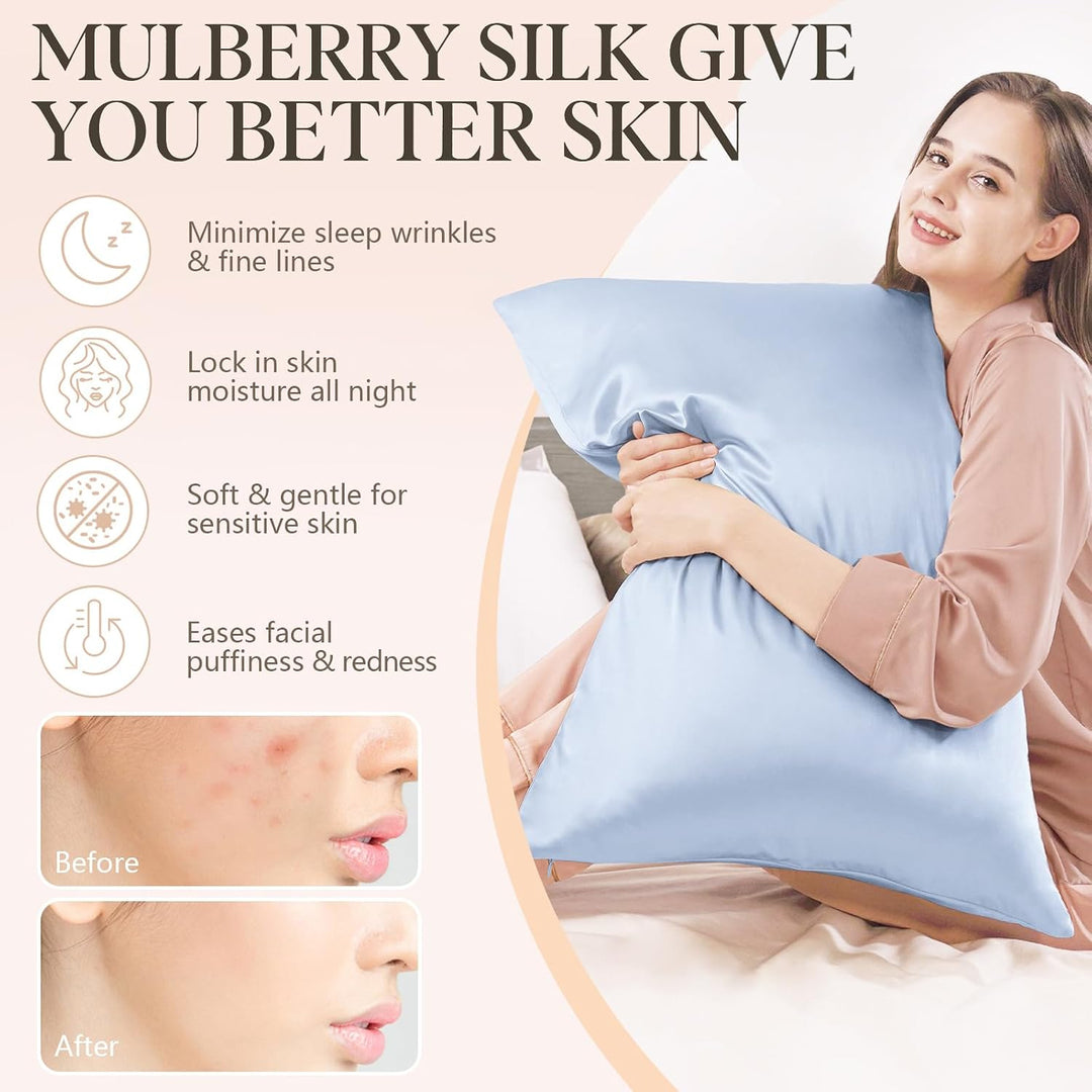 Seidenkissenbezug Jaciu Silk Pillowcase 21 Momme beidseitiger Seidenkissenbezug Kissenbezug Versteck
