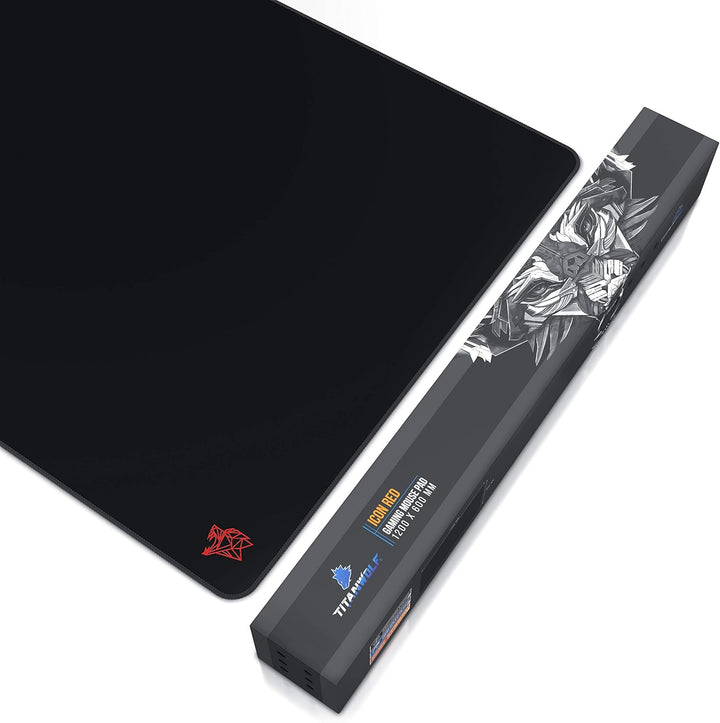 Titanwolf - Übergrösse Mauspad Gaming Titanwolf 1200x600mm XXXL Mousepad gross mit Motiv Tischunterl