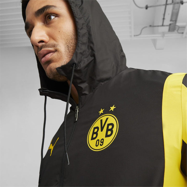 PUMA BVB Dortmund Prematch Jacke 2023/2024 Unisex XS Schwarz, XS Schwarz