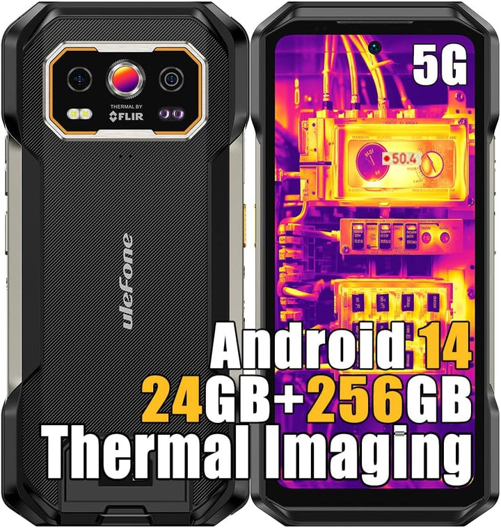 Ulefone Armor 27T Pro Outdoor Handy 5G Smartphone Wärmebildkamera, Dimensity 6300 24GB+256GB, 64MP+5