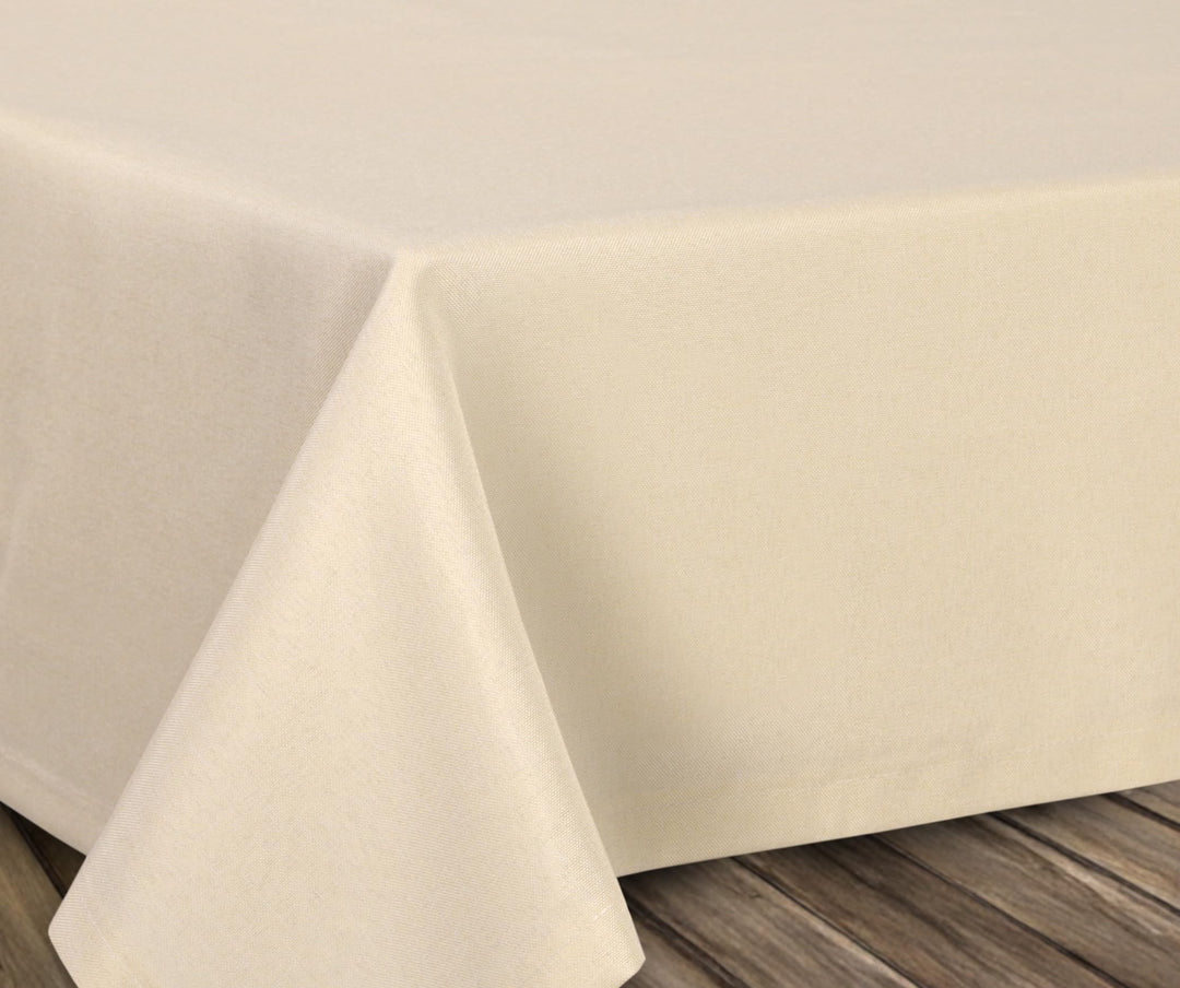 BEAUTEX fleckenabweisende und bügelfreie Tischdecke - Tischtuch mit Lotuseffekt - Tischwäsche in Lei