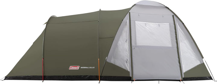 Coleman Waterfall 5 Deluxe Familienzelt, 5 Mann Zelt mit separatem Wohn und Schlafraum, einfach afzu