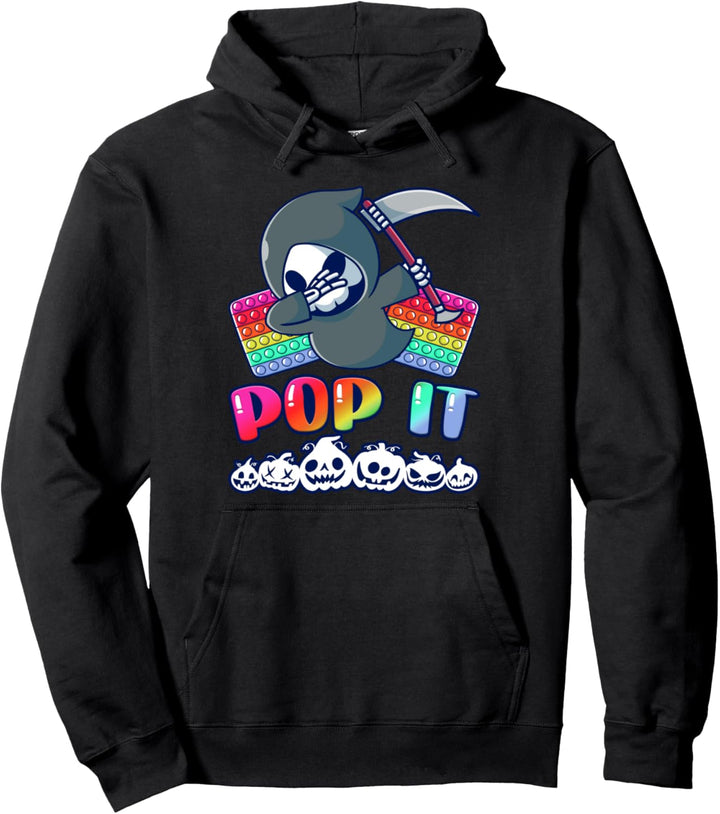 Halloween T-Shirt für Kinder Pop It Fidget Toy Pullover Hoodie