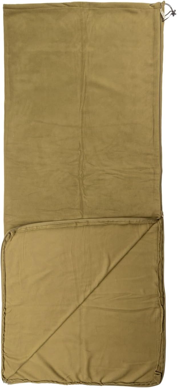 EUROHUNT Fleecedecke, 2-in-1-Funktion, auch als Schlafsack verwendbar, olivgrün, ca. 180x160cm