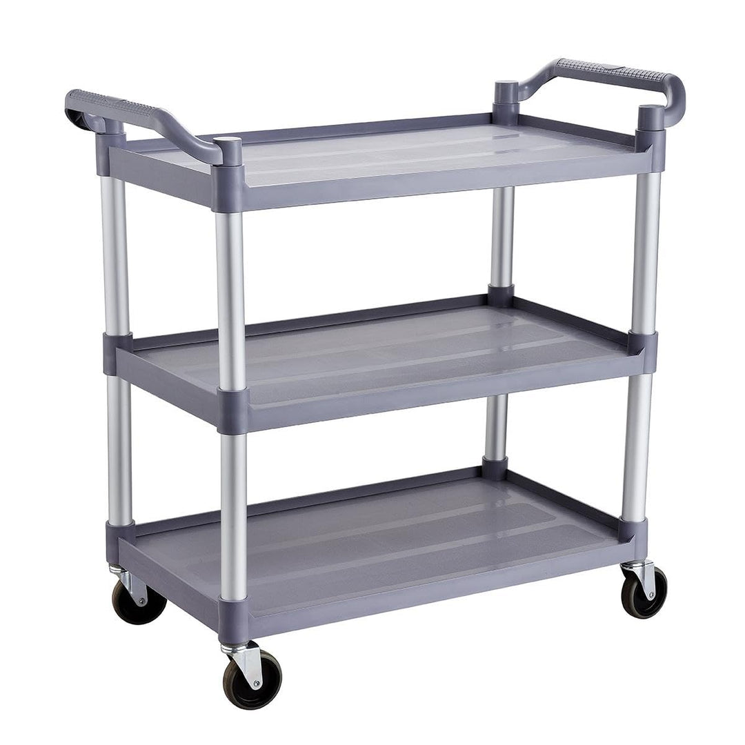 Servierwagen Kunststoff mit Rollen - 3 Böden - Tragfähigkeit 50 kg pro Boden - 102 x 49 x 98 cm - Tr