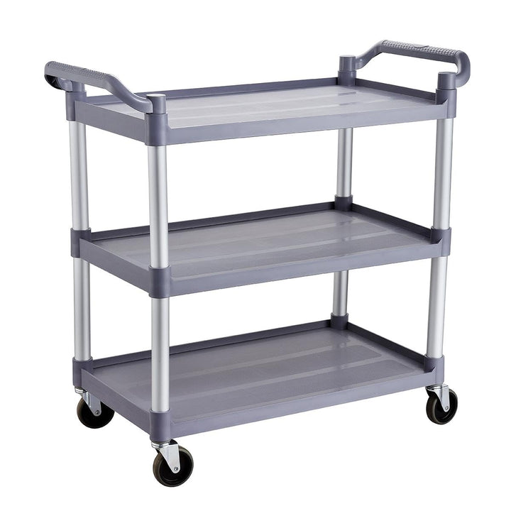 Servierwagen Kunststoff mit Rollen - 3 Böden - Tragfähigkeit 50 kg pro Boden - 102 x 49 x 98 cm - Tr