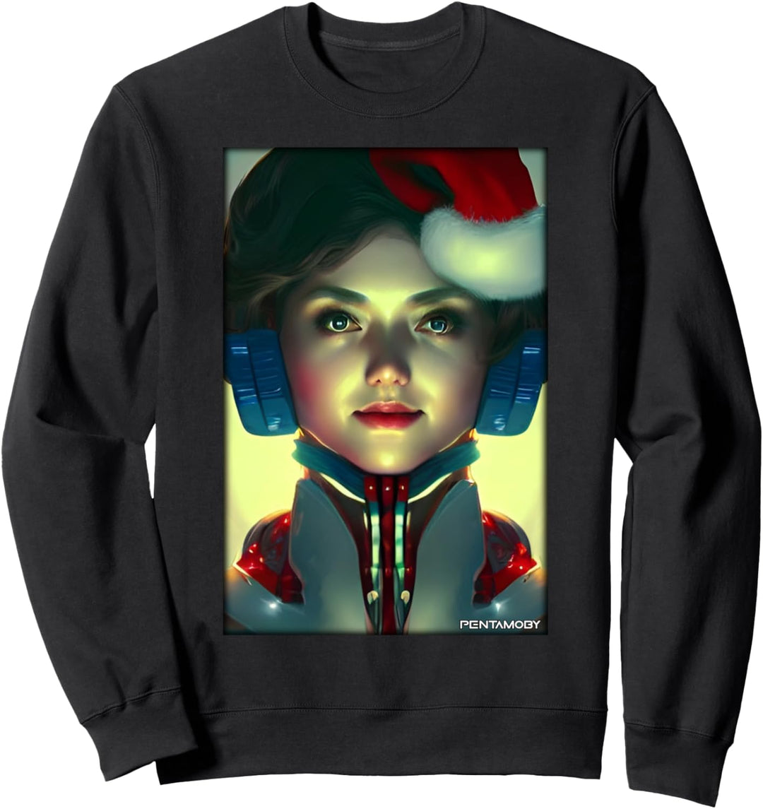 Roboter Weihnachten Winter Zukunft Wissenschaft Sci-Fi Sweatshirt