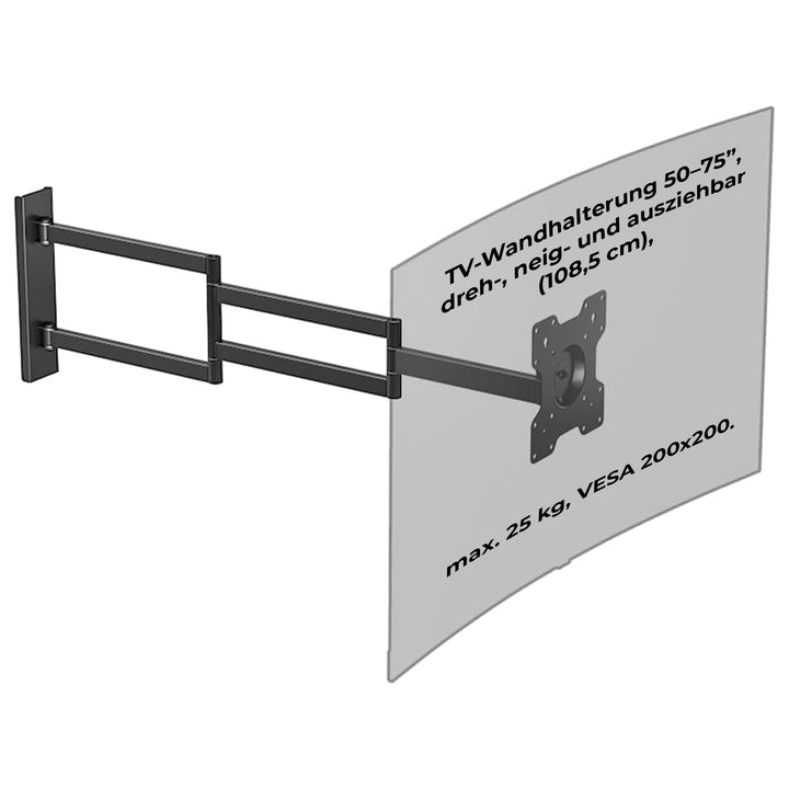 Axis XL 108,5 cm TV Wandhalterung mit extra langem Gelenkarm 50 Zoll Biz 75 Zoll – dreh-, Schwenk-,