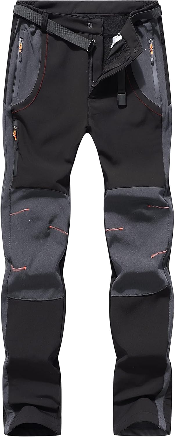BenBoy Herren Wanderhose Wasserdicht Softshellhose Outdoorhose Winddicht Warm Gefüttert Skihose Snow