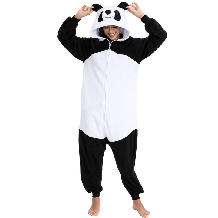 Onesie Tier Erwachsene Unisex Tieroutfit Cosplay Pyjamas Karneval kostüm S Panda, S Panda