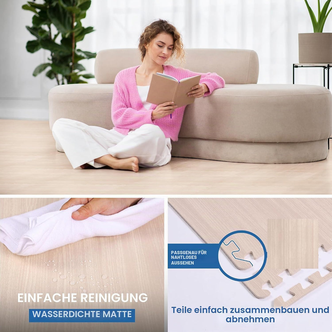 Yes4All 30x30 cm bis zu 3.3 m² Set 12/16/36 Eva Matten Schutzmatten Bodenschutz Bodenfliesen Sportma