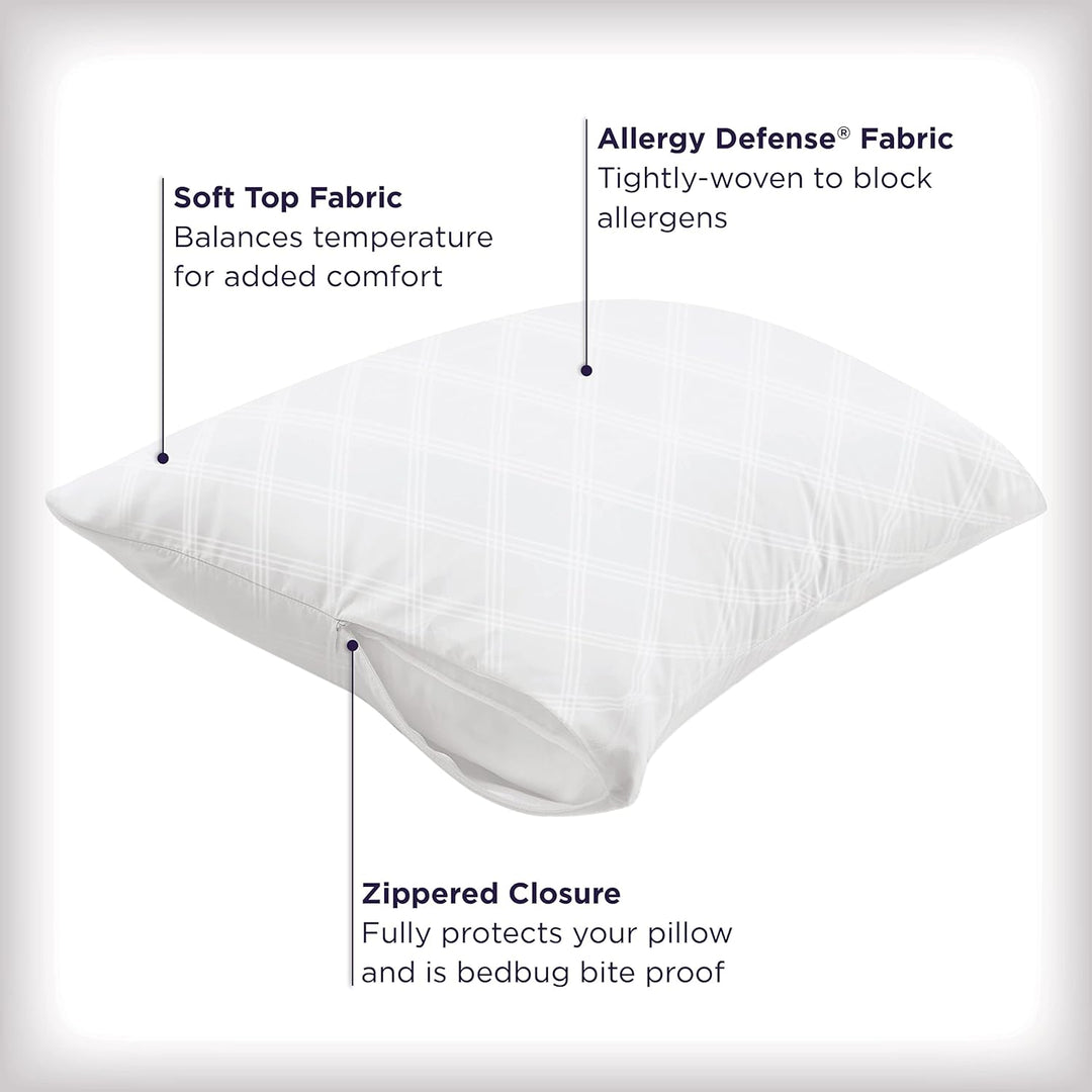 AllerEase Ultimate Kissenschutz, Standard/Queen-Size-Bett, 4 Stück 4 Pack Standard/Queen, 4 Pack Sta